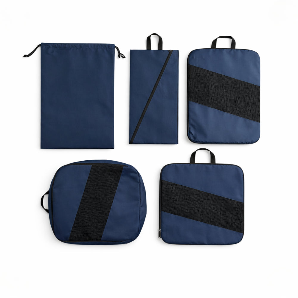 K&Co. Journey Collection Packing Cubes 5pk - NAVY